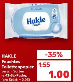 Kaufland HAKLE Feuchtes Toilettenpapier Angebot