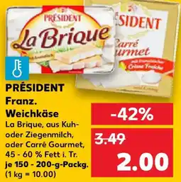 Kaufland PRÉSIDENT Franz. Weichkäse Angebot