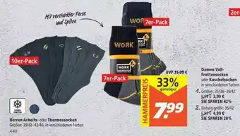 Marktkauf Work Herren Arbeits- Oder Thermossocken Oder Damen Voll-frotteesocken Oder Kuschelsocken Angebot