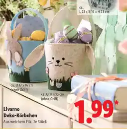 Lidl Livarno Deko-Körbchen Angebot
