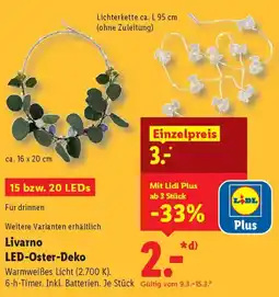 Lidl Livarno LED-Oster-Deko Angebot