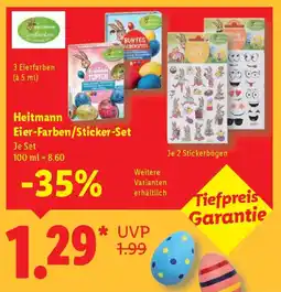 Lidl Heitmann Eier-Farben/Sticker-Set Angebot