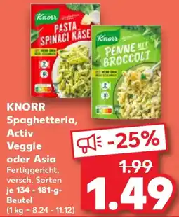 Kaufland KNORR Spaghetteria, Activ Veggie oder Asia Angebot