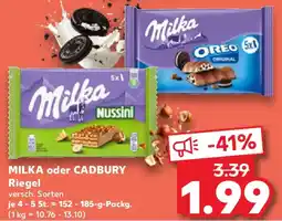 Kaufland MILKA oder CADBURY Riegel Angebot
