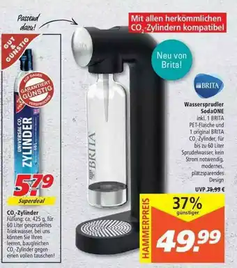 Marktkauf Gut & Günstig Co2-zylinder Oder Brita Wassersprudler Sodaone Angebot