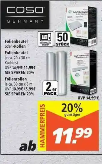 Marktkauf Caso Folienbeutel Oder -rollen Folienbeutel Angebot