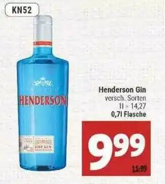 Marktkauf Henderson Gin Angebot