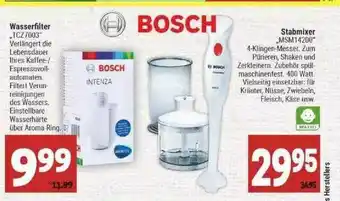 Marktkauf Bosch Wassefilter „tcz7003“ Oder Stabmixer „msm14200“ Angebot