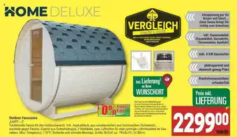 Marktkauf Home Deluxe Outdoor Fassauna „lahti - L“ Angebot