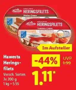 Lidl Hawesta Heringsfilets Angebot