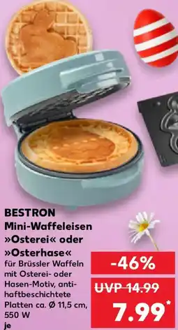 Kaufland BESTRON Mini-Waffeleisen Osterei oder Osterhase Angebot