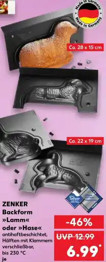 Kaufland ZENKER Backform Lamm oder Hase Angebot