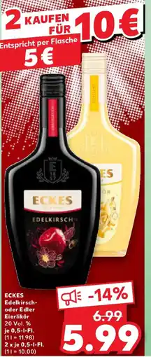 Kaufland ECKES Edelkirsch oder Edler Eierlikör Angebot