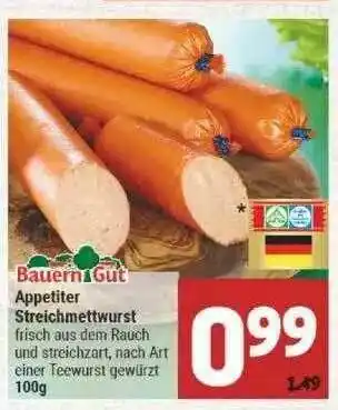 Marktkauf Bauerngut Appetiter Streichmettwurst Angebot