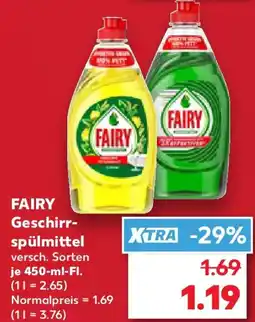 Kaufland FAIRY Geschirrspülmittel Angebot