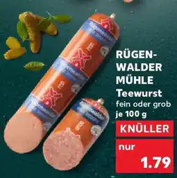 Kaufland RÜGEN- WALDER MÜHLE Teewurst Angebot
