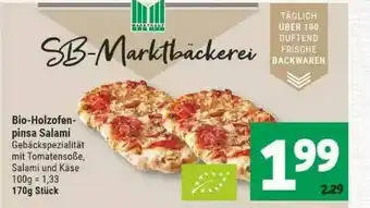 Marktkauf Bio-holzofenpinsa Salami Angebot