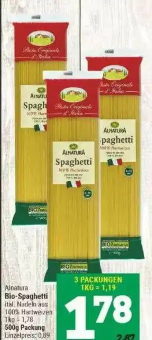 Marktkauf Alnatura Bio-spaghetti Angebot