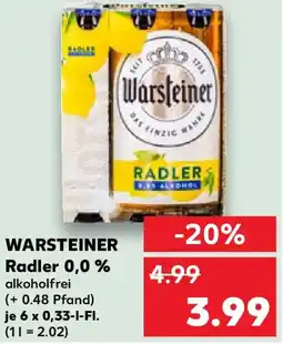 Kaufland WARSTEINER Radler 0,0% Angebot