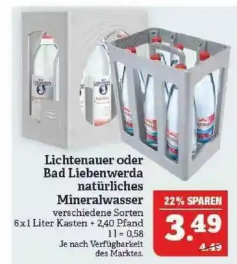 Marktkauf Lichtenauer Oder Bad Liebenwerda Natürliches Mineralwasser Angebot