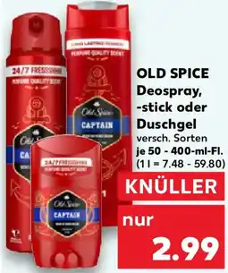 Kaufland OLD SPICE Deospray, stick oder Duschgel Angebot