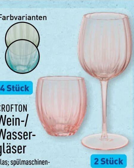 Crofton Weingläser 2er Set 2 Stk. Angebot bei Aldi Nord