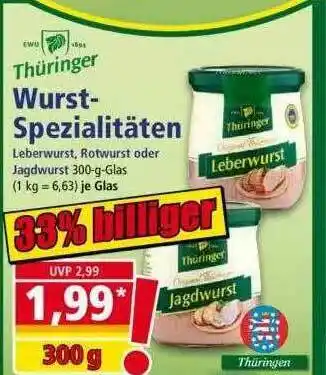 Norma Thüringer Wurst-spezialitäten Angebot