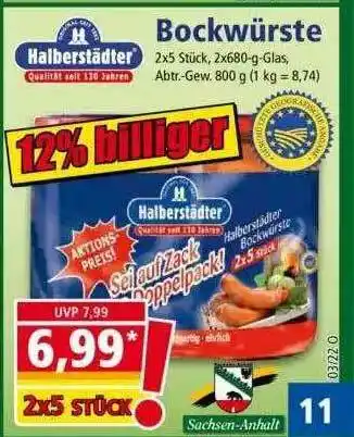 Norma Bockwürste Halberstädter Angebot