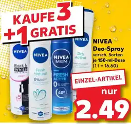 Kaufland NIVEA Deo-Spray Angebot