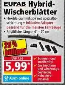 Norma Eufab Hybrid-wischerblätter Angebot