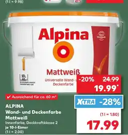 Kaufland ALPINA Wand- und Deckenfarbe Mattweiẞ Angebot