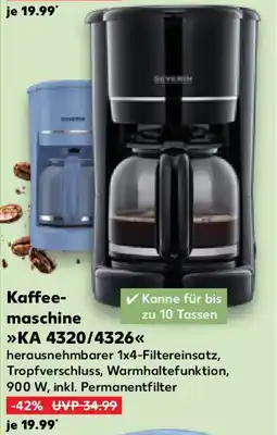 Kaufland SEVERIN Kaffee- maschine KA. 4320/4326 Angebot