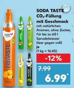 Kaufland SODA TASTE CO₂-Füllung mit Geschmack Angebot