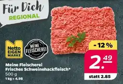 NETTO Meine Fleischerei Frisches Schweinehackfleisch Angebot