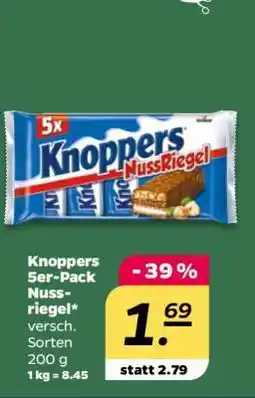 NETTO Knoppers 5er-Pack Nussriegel Angebot
