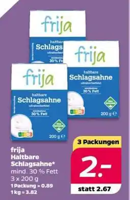 NETTO frija Haltbare Schlagsahne Angebot
