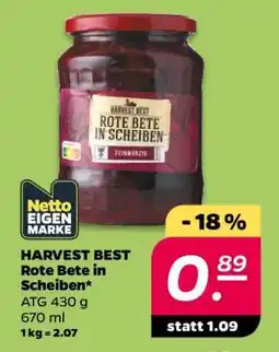 NETTO HARVEST BEST Rote Bete in Scheiben Angebot