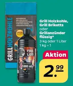 NETTO Grill Holzkohle, Grill Briketts oder Grillanzünder flüssig Angebot