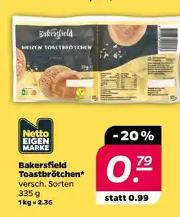 NETTO Bakersfield Toastbrötchen Angebot