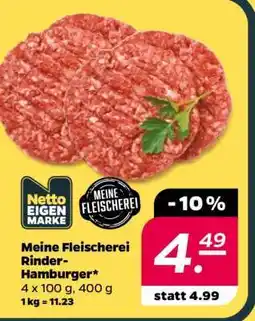 NETTO Meine Fleischerei Rinder-Hamburger Angebot