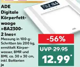Kaufland ADE Digitale Körperfettwaage BA2300- 2 Ine Angebot