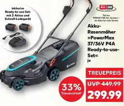 Kaufland Akku- Rasenmäher PowerMax 37/36 V P4A Ready-to-use-Set Angebot