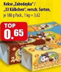 Mix Markt Kekse ,,Zabodayka"/ 33 Kälbchen Angebot