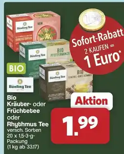 Famila Nord West Bünting Tee Bio Kräuter- oder Früchtetee oder Rhythmus Tee Angebot