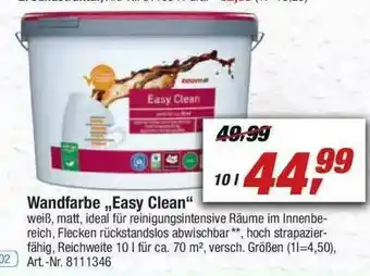 toom Baumarkt Wandfarbe „easy Clean” Angebot