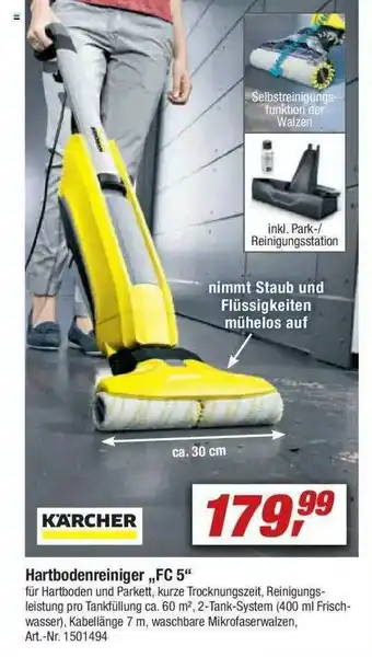 toom Baumarkt Hartbodenreiniger „fc5” Kärcher Angebot