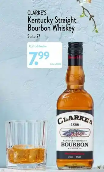 Aldi Nord Clarke's Kentucky Straight Bourbon Whiskey Angebot