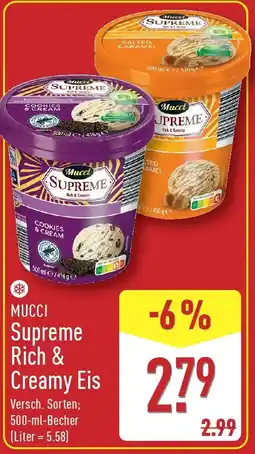 Aldi Nord MUCCI Supreme Rich & Creamy Eis Angebot