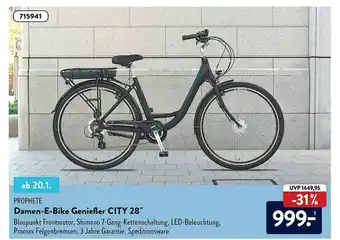 Aldi Süd Prophete Damen-e-bike Genießer City 28 Angebot