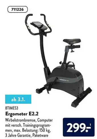 Aldi Süd 8times3 Ergometer E2.2 Angebot